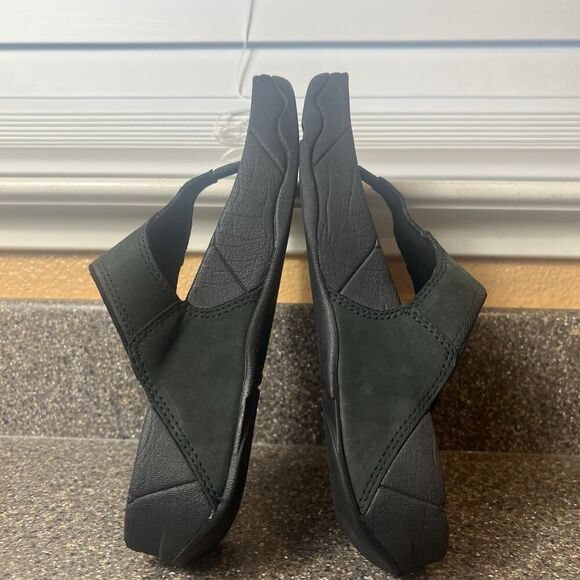 FitFlop Black/Green Thong Sandals Women's Size 6 Slip On Comfort Casual Platform - Picture 5 of 10